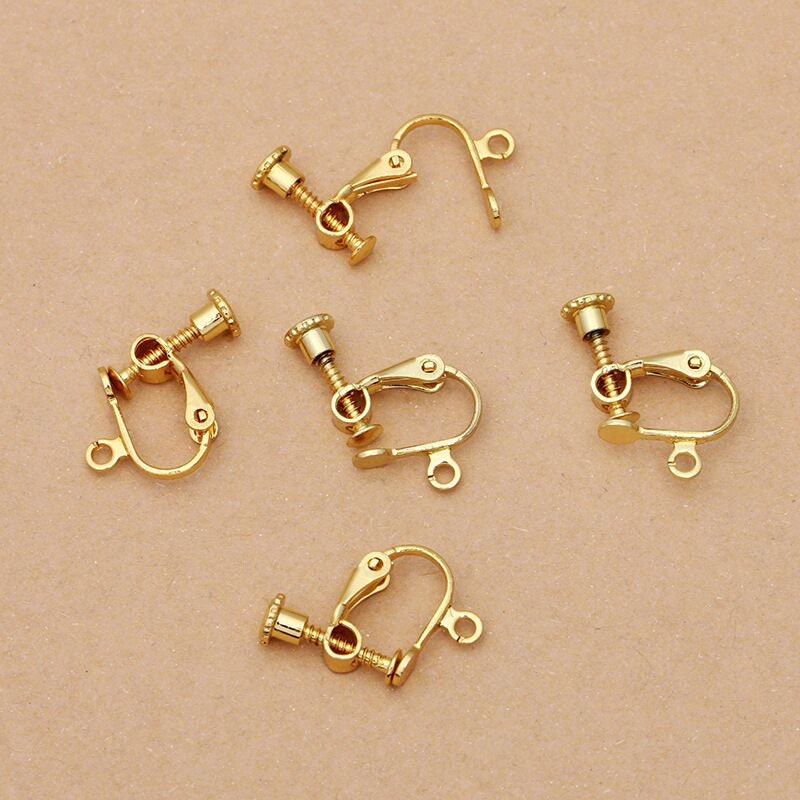 Bulk 50 pcs Lever Back Earring clip Screw Backs non pierced