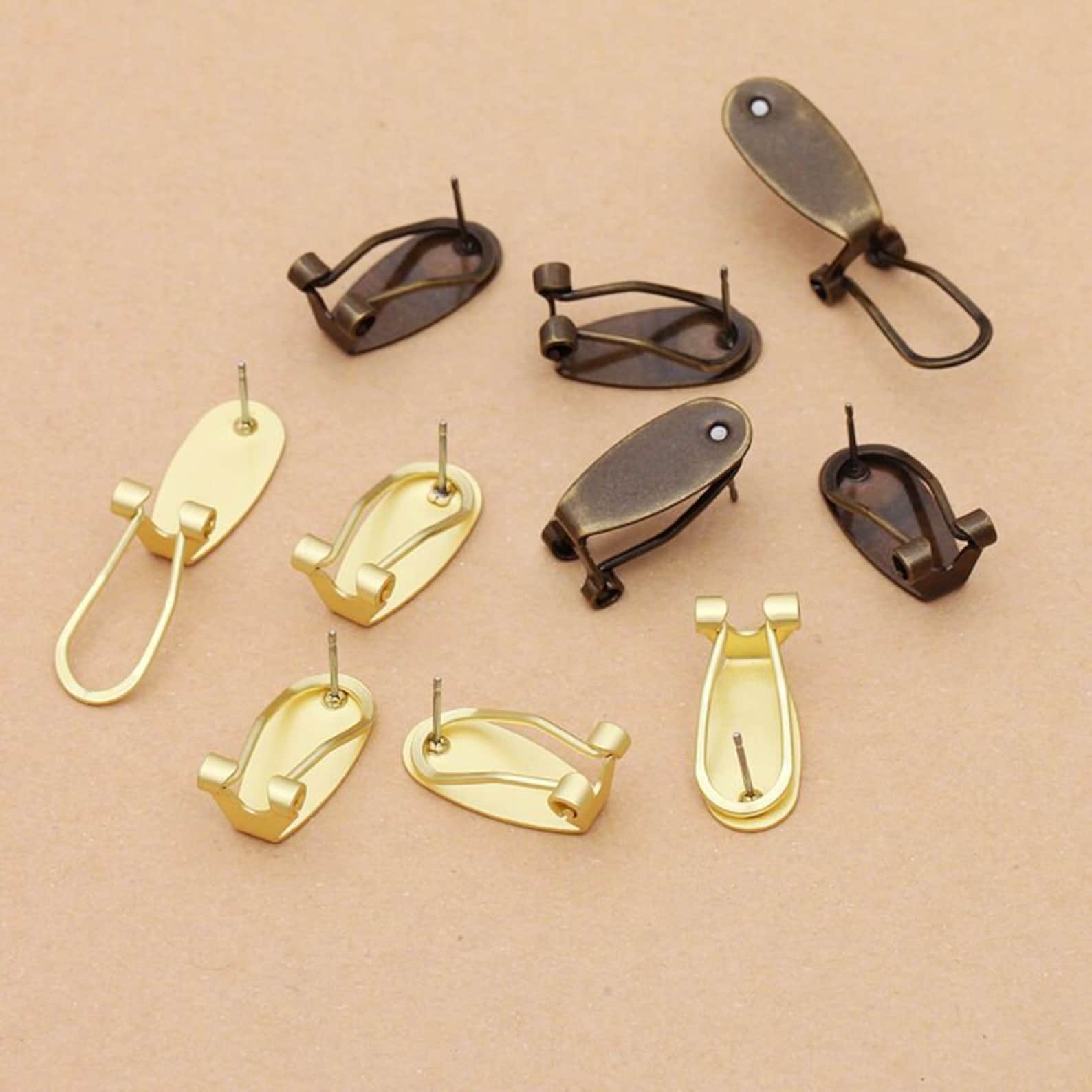 Bulk 50 Pcs Stud Lever Back Earring Clip Backs Earrings Etsy