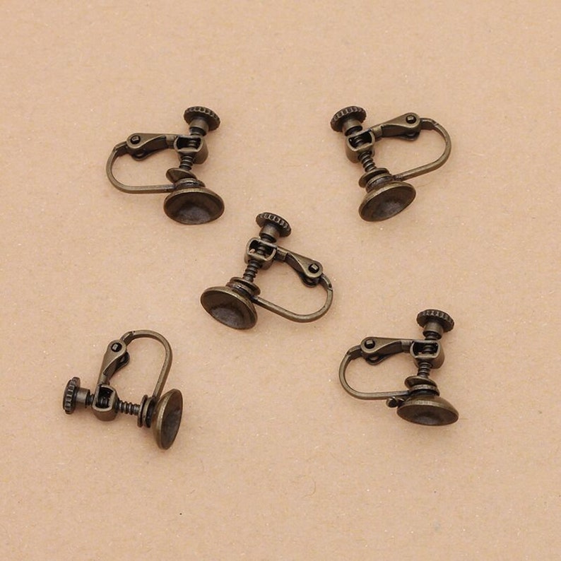 Bulk 20pcs Bezel Lever Back Earring Clip Screw Backs Non Etsy