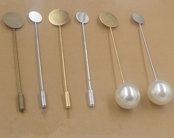 50pcs soporta pin pin metal latón