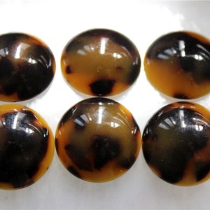 2 pcs Tortoise Shell cabochon Acetate Acrylic  round 20mm