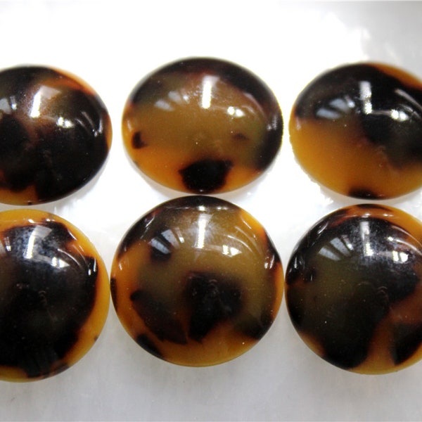 2 pcs Tortoise Shell cabochon Acetate Acrylic  round 20mm