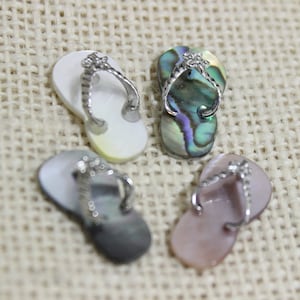 Abalone-Perlmutt-Sandalen-Charm-Anhänger