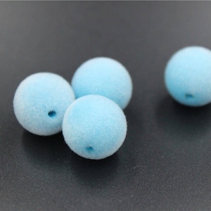 1000 pcs Acrylic Plastic beads  Velvet Beads Fuzzy Faux Velvet Beads