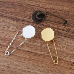 50 pcs supports broche pour cabochon métal en laiton image 4