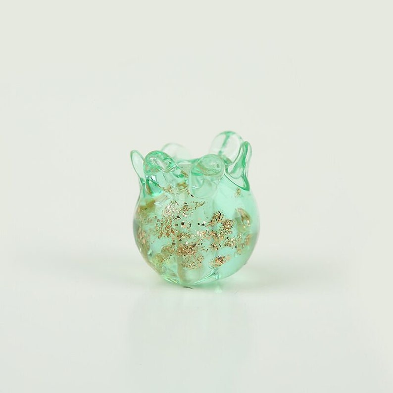 10 pcs perles en verre de façon Murano lampwork fleur Muguet image 7