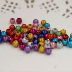 200 pcs beads acrylic magic miracle round multicolor 4mm