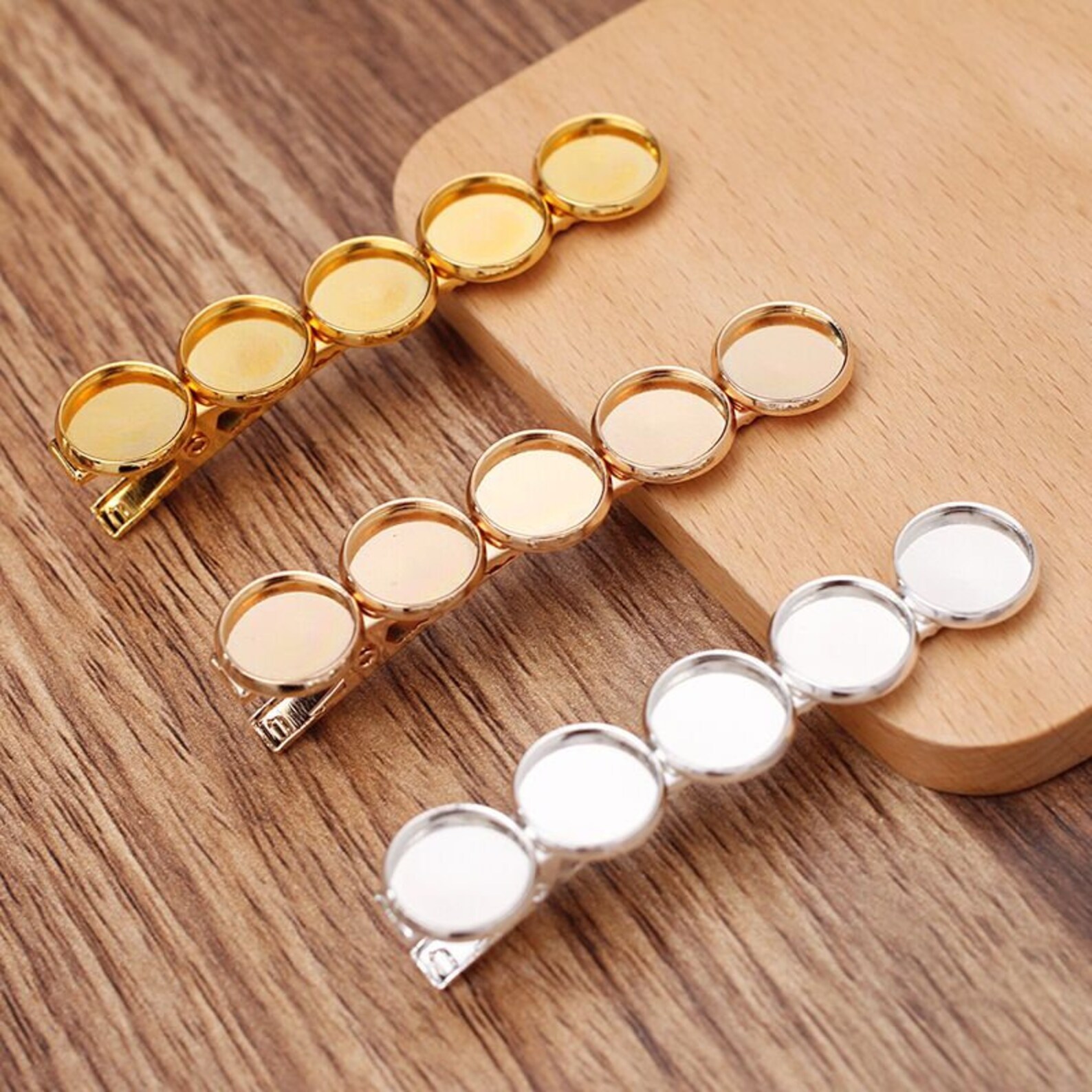 Bulk 10pcs Hair Clips barrette Cabochon Setting Blank Bezels Etsy