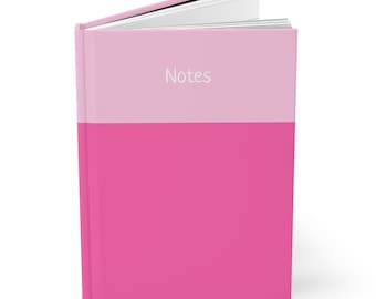 Pink Colorblock Hardcover Journal | Modern Lined Paper