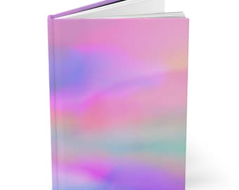Pastel Haze Aesthetic Hardcover Journal | Matte Rainbow Gradient Notebook
