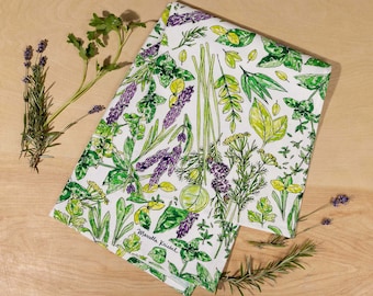 Asciugamano da cucina in cotone 100% Herb Garden