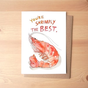 Você é Shrimply, o melhor cartão ilustrado em aquarela + envelope