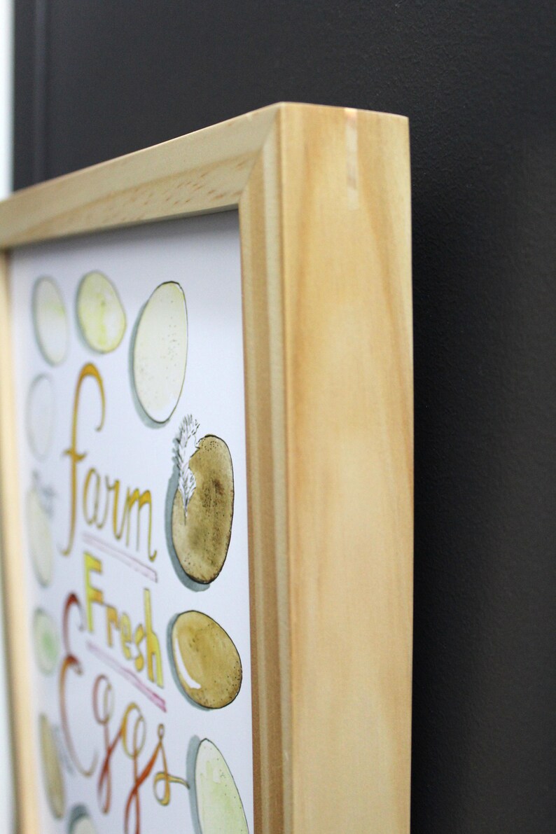 Natural Wood 9x12 Frame to Hang Watercolor Art Prints Etsy