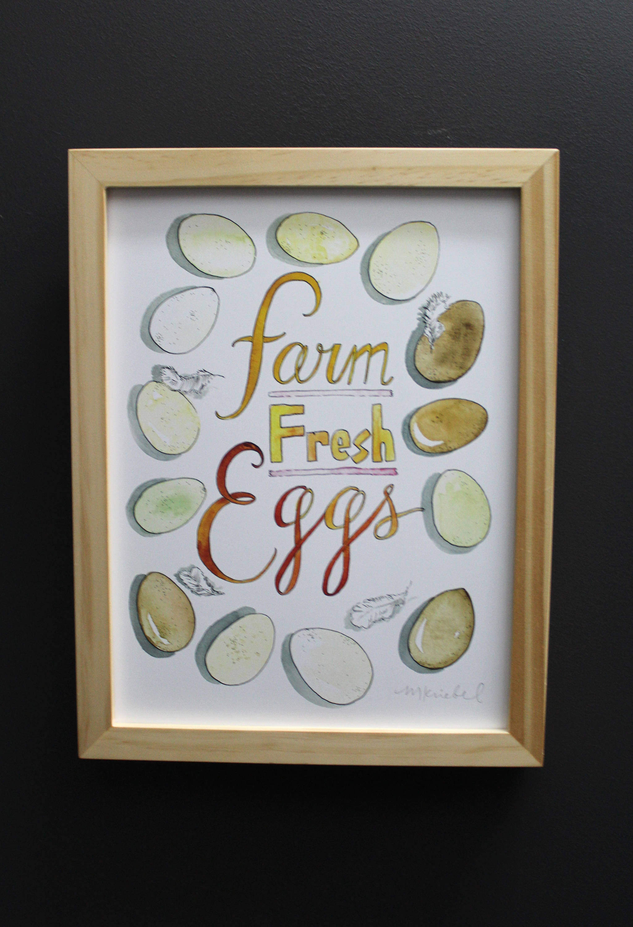 Natural Wood 9x12 Frame to Hang Watercolor Art Prints Etsy