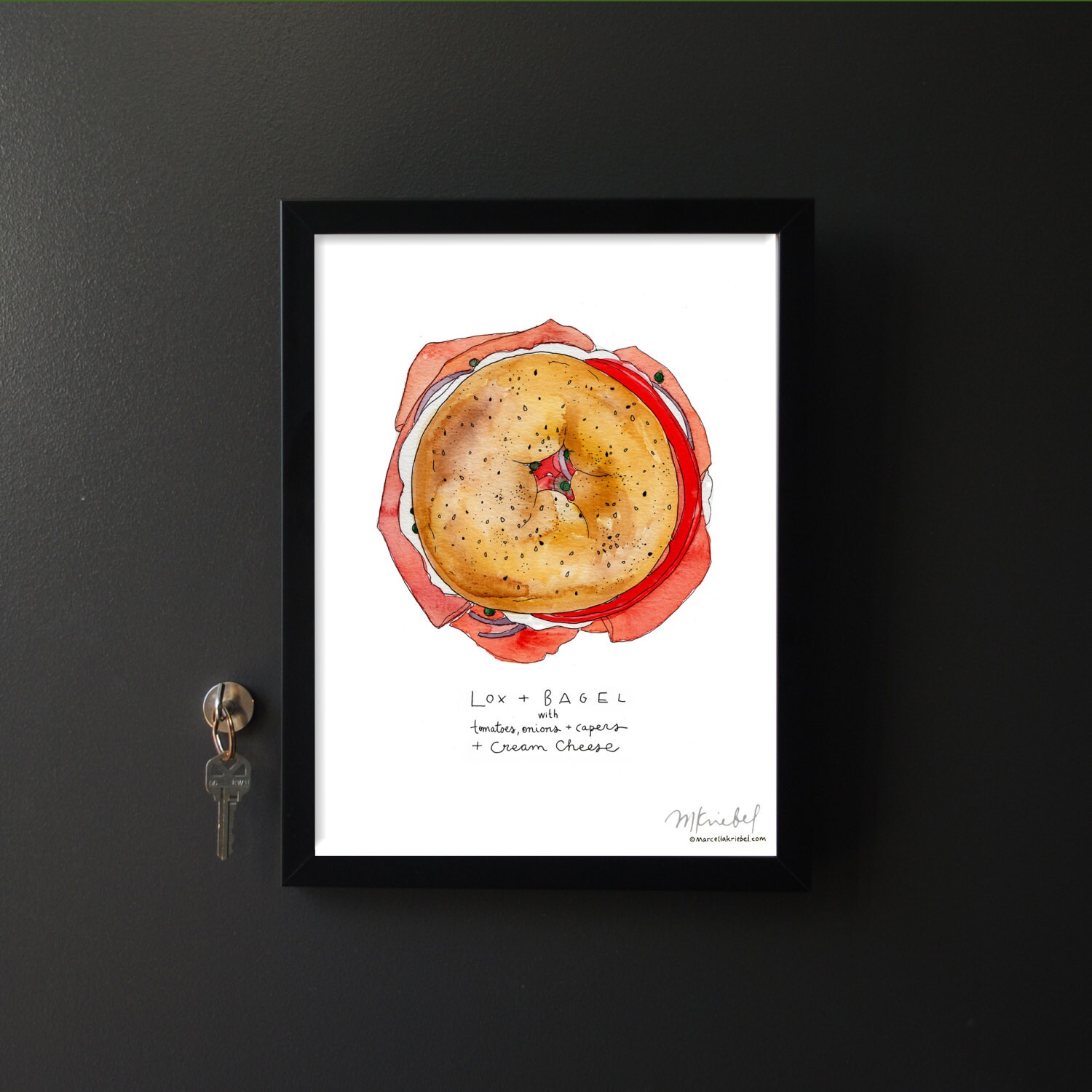 Classic New York Lox Bagel With Cream Cheese Onions and - Etsy