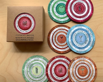 Cocktail Ratios Coaster Set