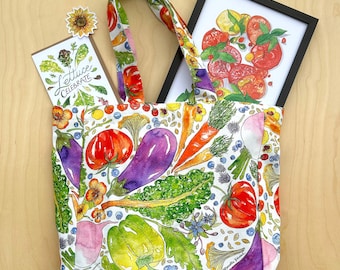 Confezione regalo di borse tote per la celebrazione di Veggie Bounty
