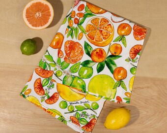 Asciugamano da cucina in cotone 100% agrumi