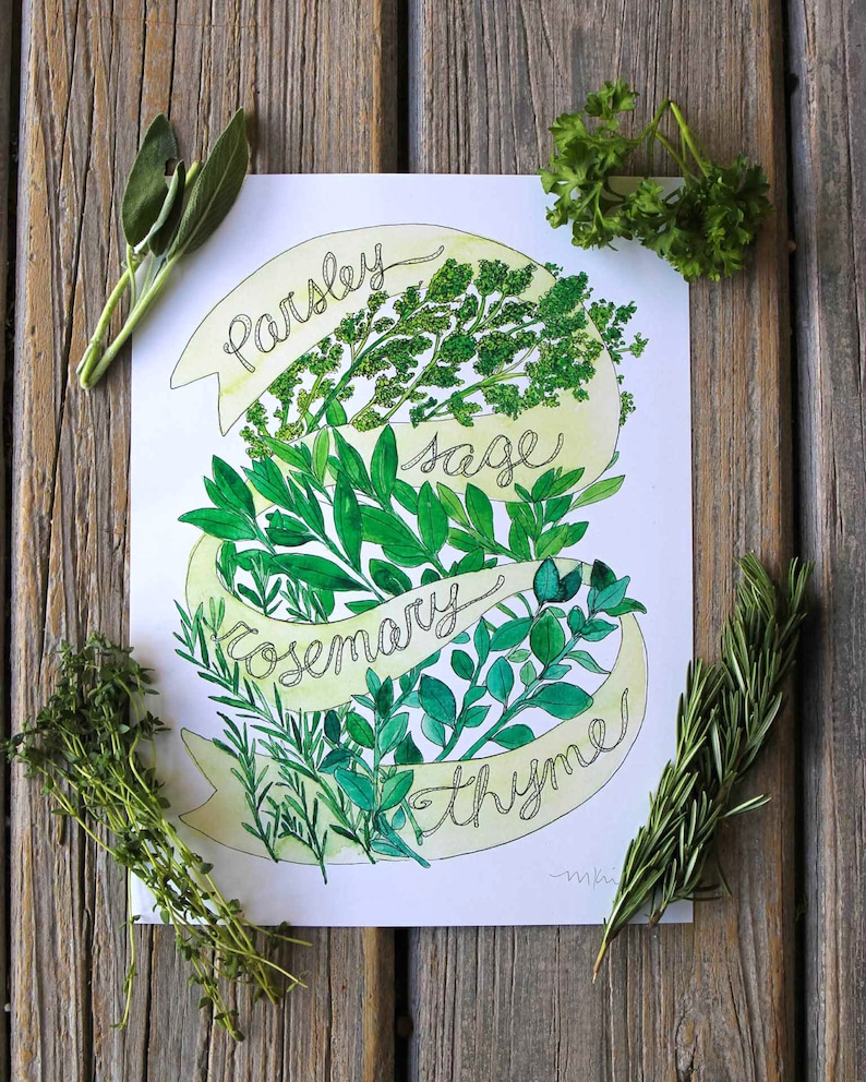 Parsley Sage Rosemary & Thyme / Simon and Garfunkel Etsy