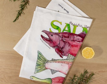 Asciugamano da cucina 100% cotone color salmone