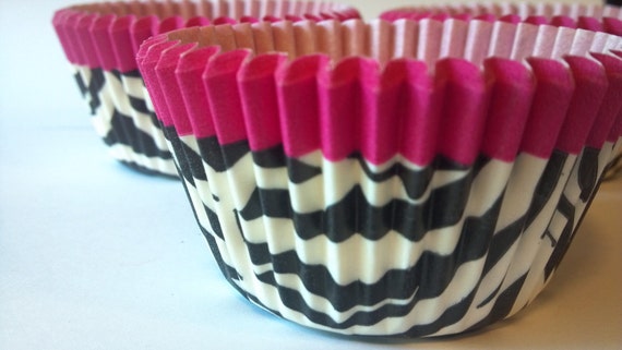 Heißen Rosa Zebra Kuchen Backen Tassen Wrapper 50 Stück Ideal Für Ihre Glamour Diva Rock Stern Party Oder Bachelorette Und Schicke Hochzeit