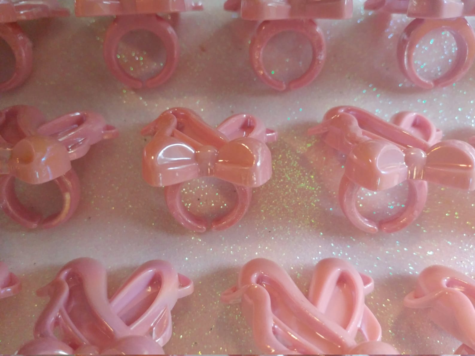 24 ballet slipper rings cupcake toppers cake birthday party favors goodie bags decoration decor dance shoe pink ballerina nutcra
