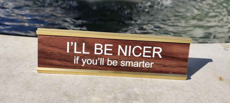 Funny Desk Name Plate for the office. Perfect Boss Gift or | Etsy