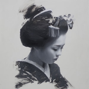 Umechi - signed 8&quot; x 10&quot; print - japanese geisha art asian maiko artwork