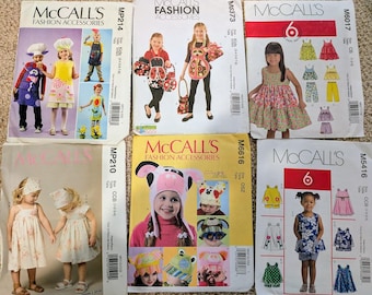 SIN CORTAR: Patrón McCall's MP214, Patrón McCall's 6373, Patrón McCall's 6017, Patrón McCall's 6616, Patrón McCall's MP 210, Patrones para niños de los 90