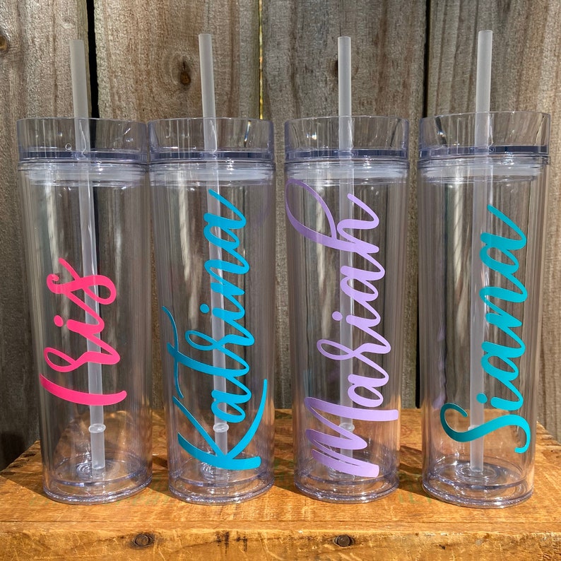 Personalized Tumbler Custom Tumbler with Straw Acrylic Etsy