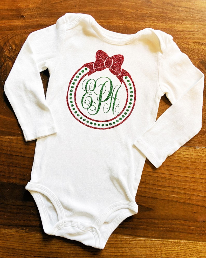 Personalized Monogrammed Christmas Onesie®  Etsy