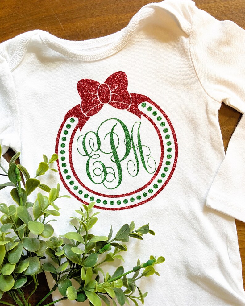 Personalized Monogrammed Christmas Onesie®  Etsy