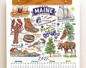 Maine Wall Calendar | Etsy