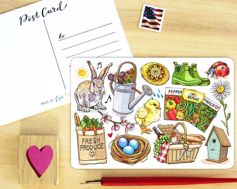 Spring Postcard. - Etsy