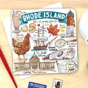 Biglietto da visita del Rhode Island. Singolo o confezione da 4.