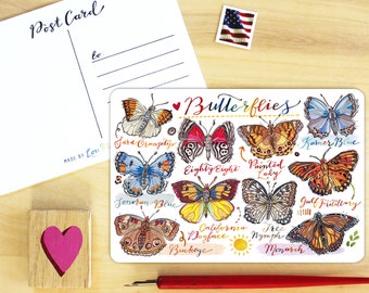 Schmetterlinge Postkarte.