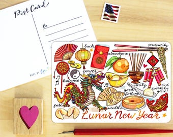 Lunar New Year postcard.