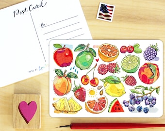 Carte postale de fruits.