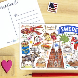 Schweden Postkarte.