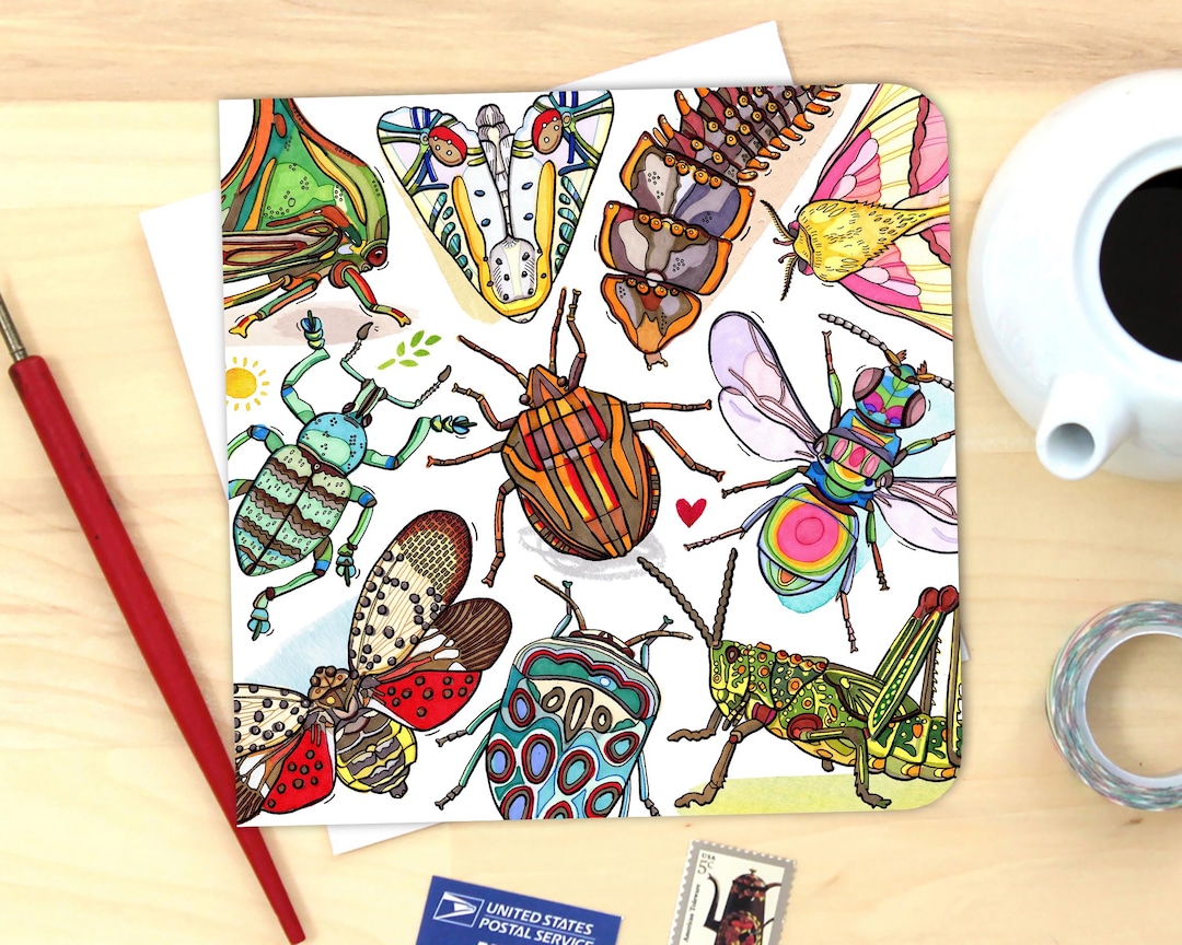 Brilliant Bugs Card. Single or Pack of 4. - Etsy
