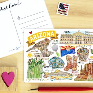 Arizona Zustand Postkarte.