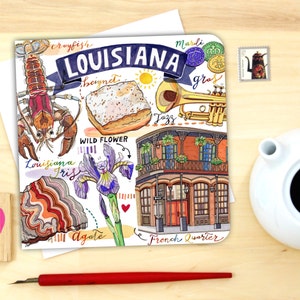 Carte de correspondance de Louisiane. L'unité ou le lot de 4.
