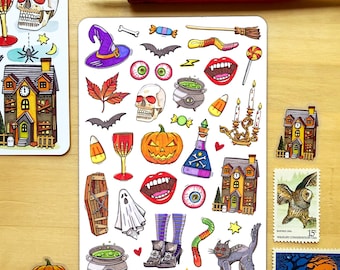 Halloween A6 sticker sheet.