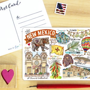 Carte postale de l'État du Nouveau-Mexique.