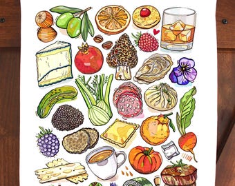 Foodie Towel. Kitchen towel. Home decor.