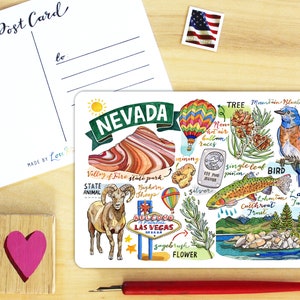Cartolina dello Stato del Nevada.