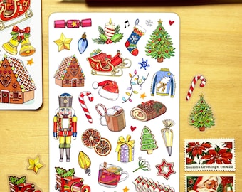 Christmas A6 sticker sheet.