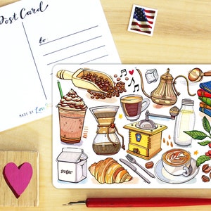 Carte postale de café.