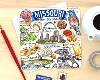Missouri Card. Single or Pack of 4.