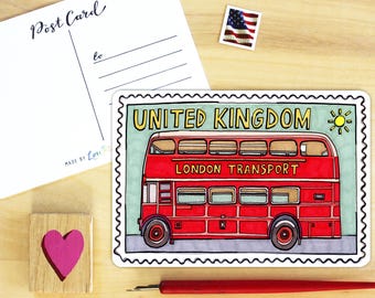 United Kingdom Postage Stamp Postcard.